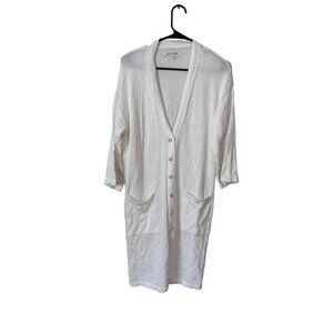 Elizabeth and James Women's Size S White Cardigan Long Normcore‎ Casual Neutral